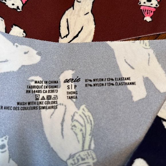 AERIE 5 PACK OF NO SHOW THONGS. NWT. SIZE SMALL - Picture 2 of 5